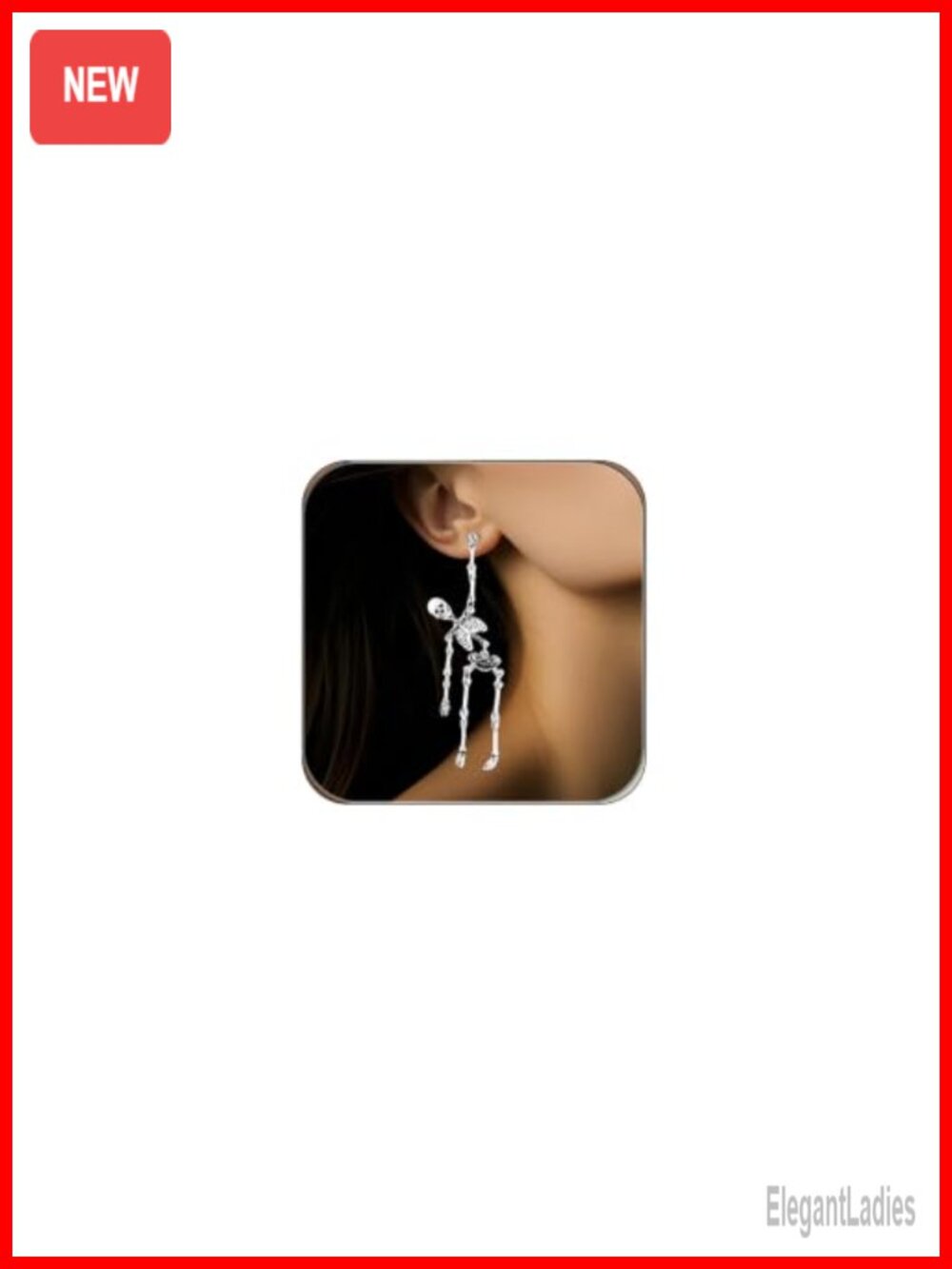 Halloween Skeleton Skull Earrings Alloy Dangle for Women Punk Party